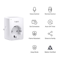 Tp-Link Tapo P100M Mini Smart Wi-Fi Plug White