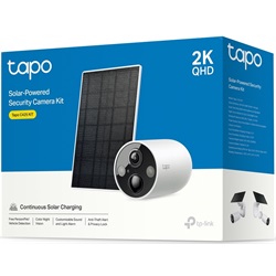 Tp-Link Wireless Kamera Cloud beltéri/kültéri + Okos Solar Panel IP65, TAPO C425 KIT