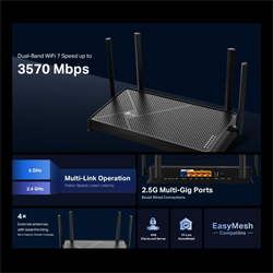 Tp-Link Wireless Router Dual-Band BE3600, Archer BE230