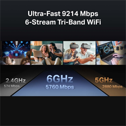 Tp-Link Wireless Router Tri-Band BE9300, Archer BE550