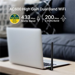 Tp-Link hálózati adapter USB Wless WiFi Archer T2U Plus AC-600 Dual Band