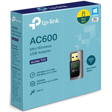 Tp-Link hálózati adapter USB Wless Archer T2U AC-600 Dual Band