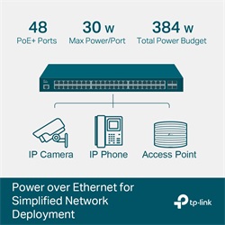 Tp-Link switch JetStream 52-Port Gigabit L2+ menedzselhető (TL-SG3452P)