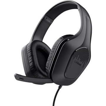 Trust Fejhallgató - GXT415 Zirox (multiplatform; nagy-párnás; mikrofon; hangerőszabályzó; 3.5mm jack; fekete)