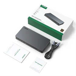 UGREEN Revodok Pro CM615 Adapter hub USB-C - 2x USB-A, 1x USB-C 3.1, 2x HDMI, 2x DP, SD/TF, RJ45
