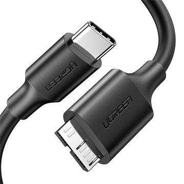 Ugreen USB-C (apa) - Micro-USB 3.0 (apa) kábel, 1m, fekete