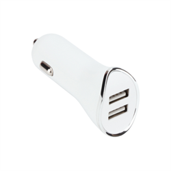 VCOM autós töltő M077 (2 db USB PORT fehér)