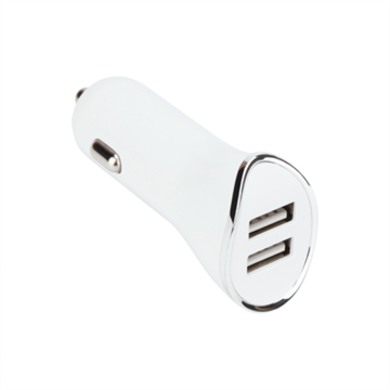VCOM autós töltő M077 (2 db USB PORT fehér)