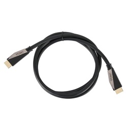 VCOM kábel HDMI (apa-apa) 2m (v2.1, 19M/M, 3D) fekete-ezüst (CG860-2.0)