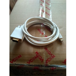 VCOM kábel mini Displayport 1.2V - VGA (apa-apa), 1,8m, fehér (CG619-1.8)