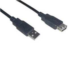 VCOM kábel USB 2.0 hosszabbítókábel 3m fekete, prémium (AMAF)