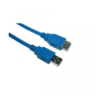 VCOM kábel USB 3.0 hosszabbítókábel 1,8m kék, prémium (AMAF)