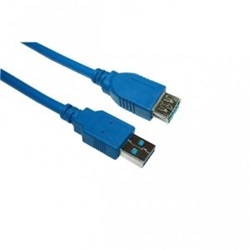 VCOM kábel USB 3.0 hosszabbítókábel 1,8m kék, prémium (AMAF)