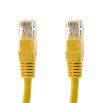 VCOM kábel UTP CAT5E patch 0,5m, sárga
