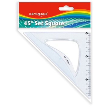 Vonalzó Keyroad műanyag 45 fokos 13 cm