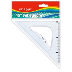 Vonalzó Keyroad műanyag 45 fokos 13 cm