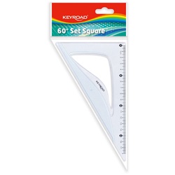 Vonalzó Keyroad műanyg 60 fokos 18 cm