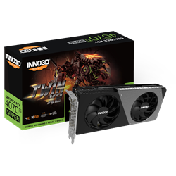 Vga kártya Inno3D GeForce RTX 4070 Ti Super 12GB Twin X2 (bontott csomagolású)