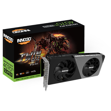 Vga kártya Inno3D GeForce RTX 4070 Ti Super 12GB Twin X2 (bontott csomagolású)