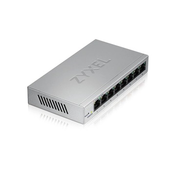 Zyxel GS1200-8, 8-port GbE Web Smart metal Switch, fanless