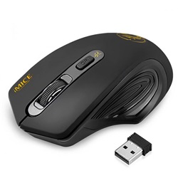 iMice  vezeték nélküli optikai egér, E-1800, 1600DPI, USB, fekete