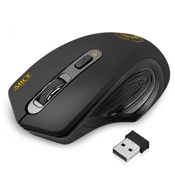 iMice  vezeték nélküli optikai egér, E-1800, 1600DPI, USB, fekete